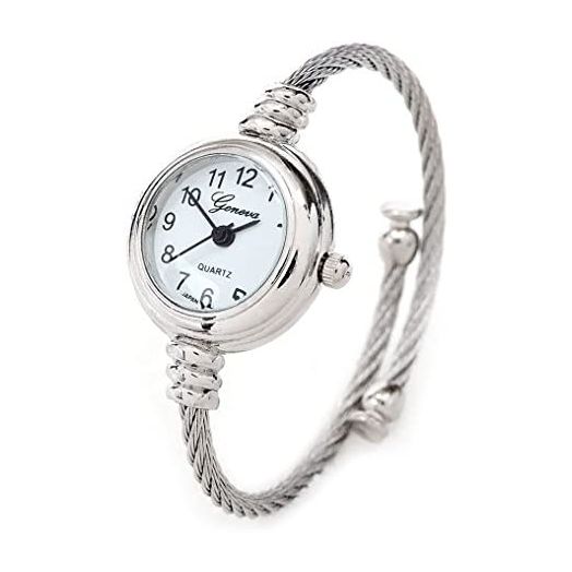 STC Silver Cable Band Women's Small Size Bangle Watch