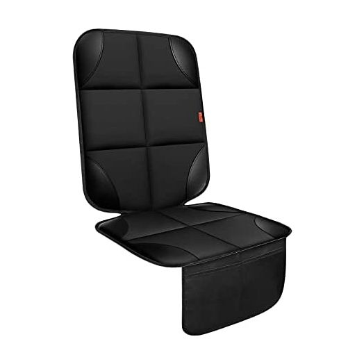Car Seat Protector 1 Pack Car Seat Cushion Mat Thickest Padding,Waterproof 600D Fabric Car Seat Covers for Non-Slip Backing Mesh Pockets for Baby and Pet (1 Seat Protector)