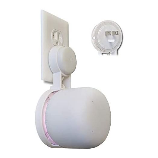 Nest WiFi Point Genie: The Simplest Lowest Profile Outlet Holder Mount for Google Nest WiFi Point | Reinforced Support | Great Sound | Open Access | No Messy Screws! (1-Pack)