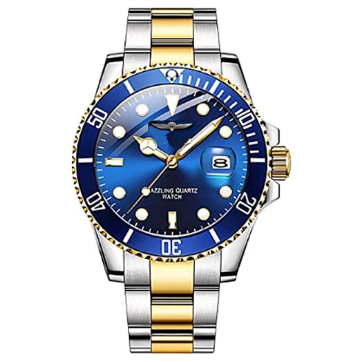 Quartz Movement, Men's Watch Pro Diver Silver; Dial Color Blue - Stainless Steel Watch