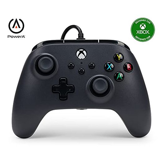 PowerA Wired Controller for Xbox Series X|S - Black, gamepad, wired video game controller, Gaming Controller, works with Xbox One - Xbox Series X