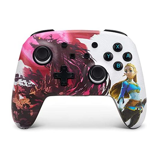 PowerA Enhanced Wireless Controller for Nintendo Switch - Blood Moon Zelda, Nintendo Switch Lite, Gamepad, Game Controller, Bluetooth Controller, Rechargeable - Nintendo Switch