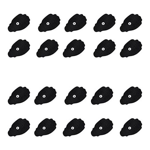 Pack - 20 (10 Pairs) Large TENS Unit Electrode Pads Reusable Self-Adhesive Replacement Massage Pads (Snap on - 3.5mm) - for TENS/EMS Electronic Pulse Massagers