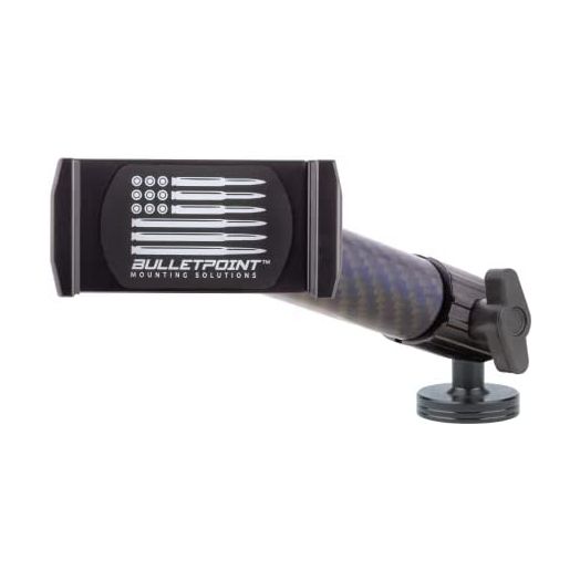 Bulletpoint Dash Mount Cell Phone Holder Jeep Compatible Wrangler (2007-2010 JK and 1997-2006 TJ) with 20mm Ball Mount for iPhone and Android Smartphone – Features Heavy Duty Carbon Fiber Kevlar Arm