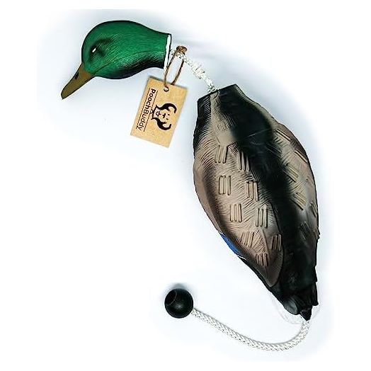 Duck Bumper Toy for Training Hunting Dogs, The Bird Dummy Teaches Mallard and Waterfowl Game Retrieval - Duck Scent Compatible - Suitable for Puppies or Adult Hunting Dogs