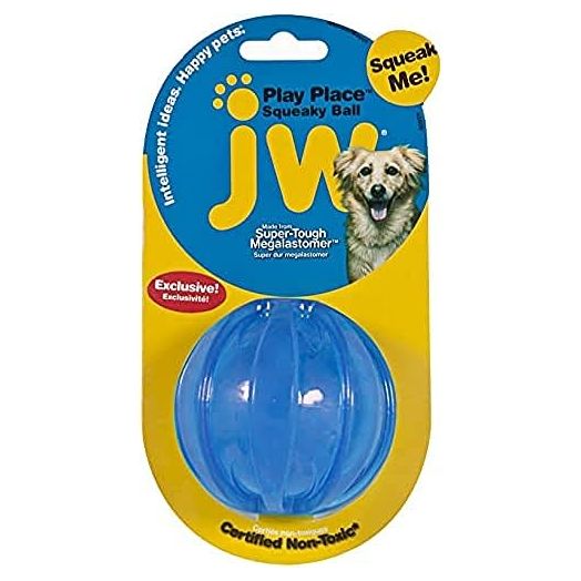 JW Pet Playplace Squeaky Ball, Medium, Multicolor