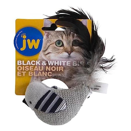 JW Cataction Black and White Bird Toy, Multi, One Size