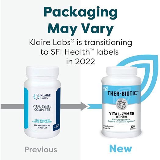 Klaire Labs Vital-Zymes Complete - 120 Vegetarian Capsules