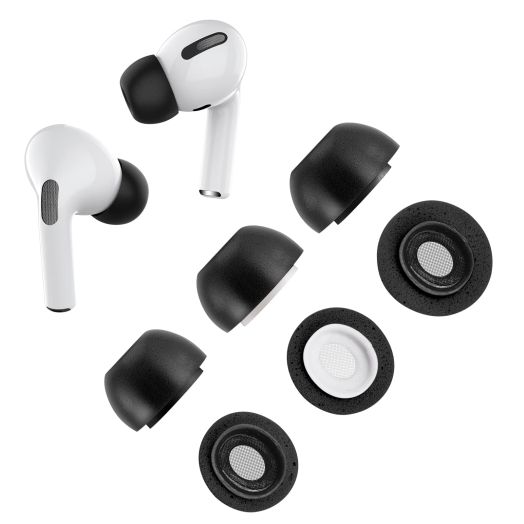 Memory Foam Replacement Premium Ear Tips for Airpods Pro Wireless Earbuds, Ultra-Comfort, Noise Reduction, Anti-Slip Eartips, Fit in The Charging Case, Easy Install, 3-Paris Mixed Sizes