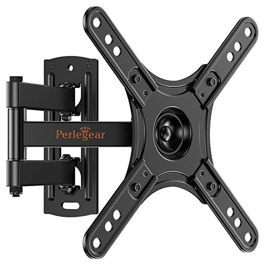 Perlegear Full Motion TV Wall Mount Bracket for Most 17-42 Inch LED LCD Flat Curved Screen TVs & Monitors, Swivel Tilt Extension Rotation with Articulating Arms, Max VESA 200x200mm up to 44lbs