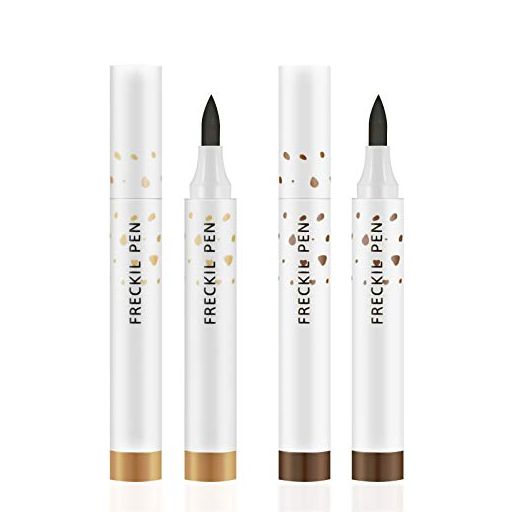 KYDA 2 Colors Freckle Pen, Natural Lifelike Freckle Makeup Pen Magic Freckle Color