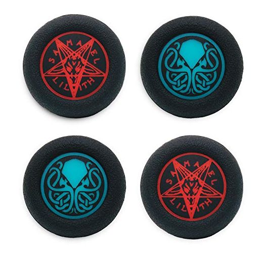 Playrealm Soft Rubber Silicone Printing Thumb Grip Cover x 4 for PS5, PS4, Xbox Series X/S, Xbox One, Switch PRO Controller(Unspeakable Pack)