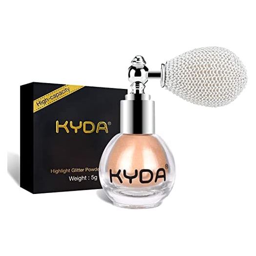 KYDA Highlighter Powder Spray, Glitter High Gloss Spray Shimmer Sparkle Powder Makeup Spray