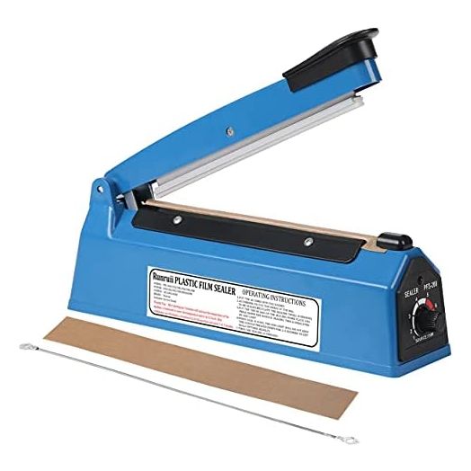 Impulse Heat Sealer Manual Bags Sealer Heat Sealing Machine 12 Inch Impulse Sealer Machine for Plastic Bags PE PP Bags with Extra Replace Element Grip