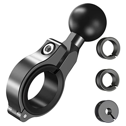 Jitehsha 1" Ball Mount Base Adapter Aluminium Solid Fits to 0.87"/1"/1.26" Diameter Handlebars or Rear-View Mirror Poles Compatible with RAM Mounts/ iMESTOU 1 Inch Ball Socket Stem Phone Holders
