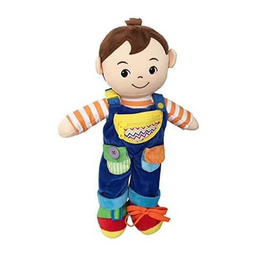 linzy Toys 16" Educational Doll/Adorable Plush Doll Comes with a Removable Outfit Packed with Closures-Perfect for Testing a Little One's Problem Solving and Motor Skills
