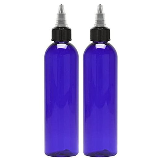 BRIGHTFROM Twist Top Applicator Bottles, 8 OZ (Blue)