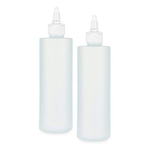 BRIGHTFROM Condiment Squeeze Bottles, 8 OZ Empty Squirt Bottle with Twist Top Cap, Leak Proof - Great for Ketchup, Mustard, Syrup, Sauces, Dressing, Oil, Arts and Crafts, BPA FREE Plastic - 2 PACK