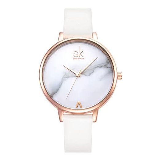 SHENGKE Watches for Women Wrist for Women Quartz Leather Strap Minimalist Formal Casual Women Watch Waterproof with Gift Box