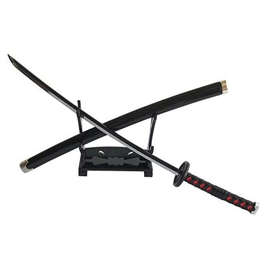 Demon Slayer 1/6 Size 10'' Kamado Tanjirou Sword Samurai Sword Katana Knife Action Figures Game Collection Sword Toys Sword Party Supplies Gift Sword Metal Room Decoration (Kamado Tanjirou-2)
