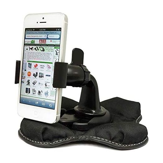 ChargerCity Claw-X Nonslip Smartphone Beanbag Friction Dashboard Mount for Galaxy S21 S22 S23 i Phone 14 13 12 11 Pro MAX OnePlue Google Pixel (All Smartphones up to 4 inch Wide)