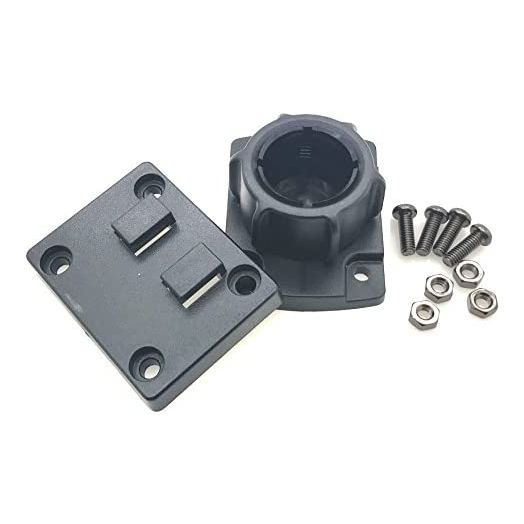 ChargerCity 25mm/1" inch Ball socklet to AMPs Connection Adapter + Dual T Plate for 1" inch Ball Connection Mount and Arkon Robust Series Mount (25mm-AMPS-2T)