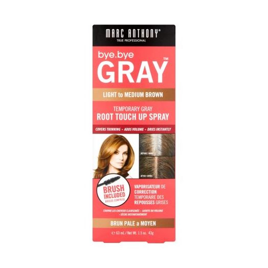 Marc Anthony Bye.Bye Gray Light to Medium Brown Root Touch Up Spray, 40+ application, 1.5 oz