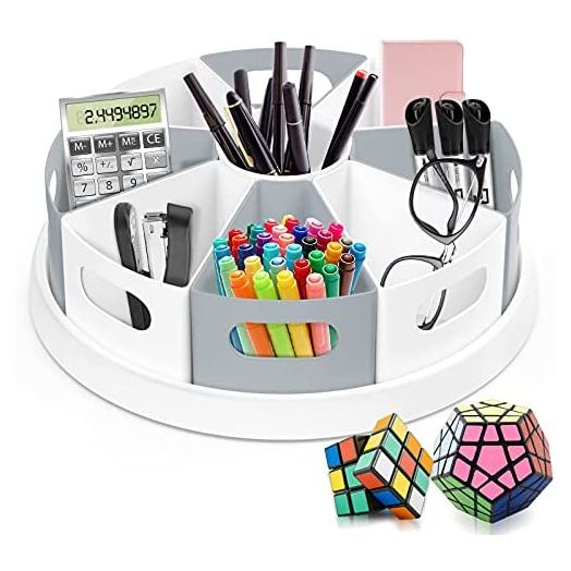 MeCids 360 Rotating Storage Organizer, 12" Lazy Susan Style Caddy