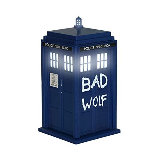 Doctor Who Bad Wolf Tardis Wireless Bluetooth Speaker Plays Music, Lights Up, Accurate Sounds Effects |Gifts for Men or Women - Best Gifts Birthday Collectibles for Doctor Who
