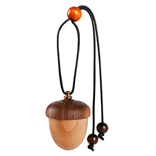 Maromalife Essential Oil Car Diffuser Wooden Acorn Decor Cute Car Diffuser Air Freshener Hang Aromatherapy