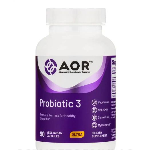 Advanced Orthomolecular Research Probiotic-3 - 90 Vegetarian Capsules