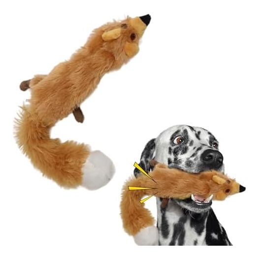 SPOT Skinneeez | Stuffless Dog Toy with Squeaker for All Dogs | Tug-of-War Toy for Small and Large Breeds | 23" | Fox Design | by Ethical Pet