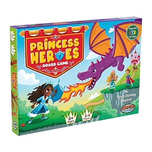 Jumping High Five New Princess Heroes Cooperative Board Game for Kids Age 4 to 8