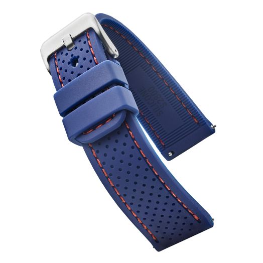 ALPINE Sporty Premium Soft Silicone Adjustable 20mm Watch Band - Replacement Rubber Watch Bands for Women & Men-Waterproof Quick Release Watch Straps -Compatible with Regular & Smart Watch Bands-Blue