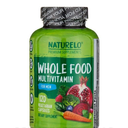 NATURELO Premium Supplements Whole Food Multivitamin for Men - 120 Vegetarian Capsules