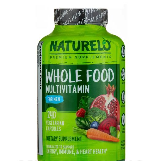 NATURELO Premium Supplements Whole Food Multivitamin for Men - 240 Vegetarian Capsules