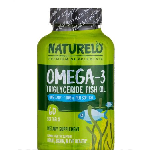 NATURELO Premium Supplements Omega-3 Fish Oil - 60 Softgels
