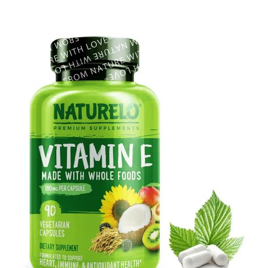 NATURELO Premium Supplements Vitamin E - 90 Vegetarian Capsules