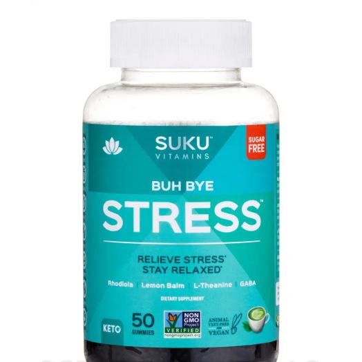 SUKU Vitamins Buh Bye Stress, Zenful Matcha Decaffeinated - 50 Gummies