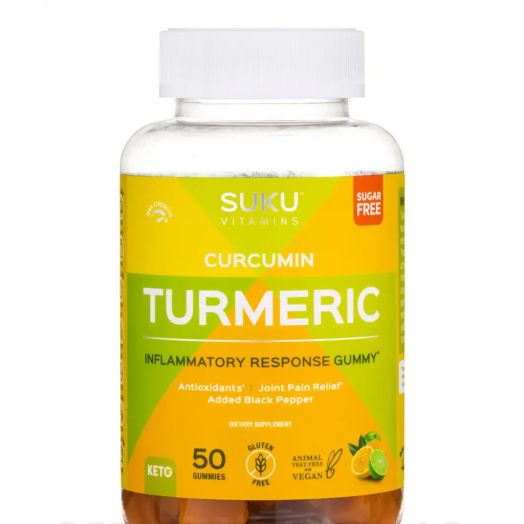 SUKU Vitamins Curcumin Turmeric, Lemon Lime Flavor - 50 Gummies