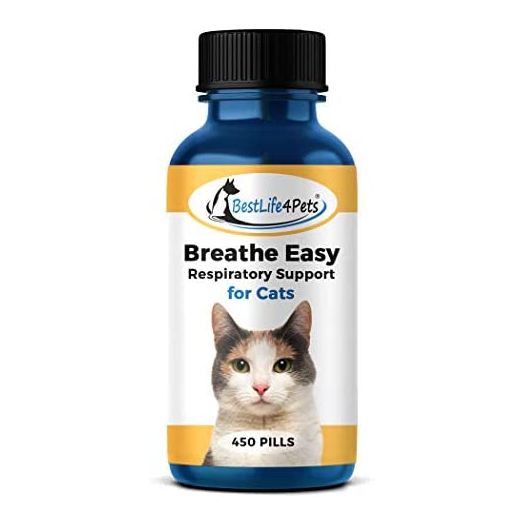 BestLife4Pets | Breathe Easy for Cat | Improve Your Cats Respiratory Systems and Breathing| Cat Antihistamine for Sneezing and Nose Congestion | 450 Pills