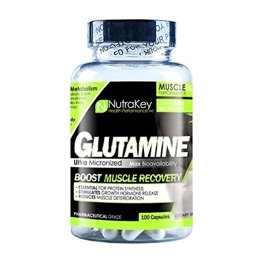 NutraKey Glutamine 900mg, 100 Count