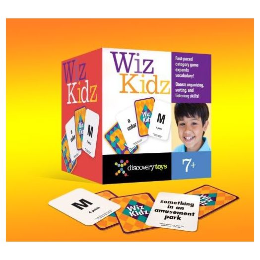 Discovery Toys WIZ Kidz Categories Family Card Game in Travel Box