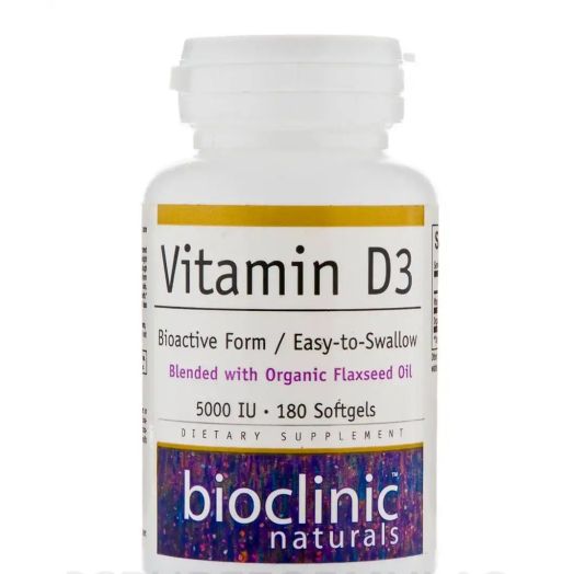 Bioclinic Naturals Vitamin D3 5000 IU - 180 Softgels