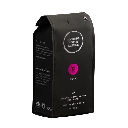 Kicking Horse Coffee, Hola, Light Roast, Ground, 10 oz - Certified Organic, Fairtrade, Kosher Coffee
