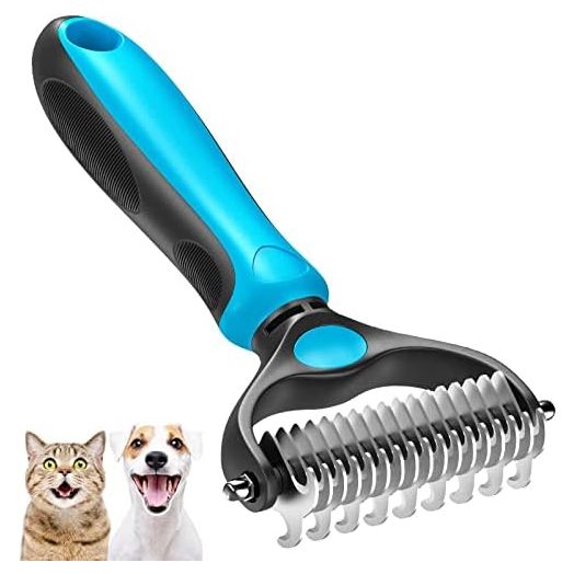 Pet Grooming Brush Dog Grooming Rakes Tool for Mats & Tangles Removing