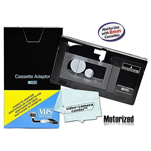 Motorized VHS-C Cassette Adapter For JVC C-P7U CP6BKU C-P6U,Panasonic PV-P1,RCA VCA115 + 1 VCC113 Micro-Fiber Cloth™