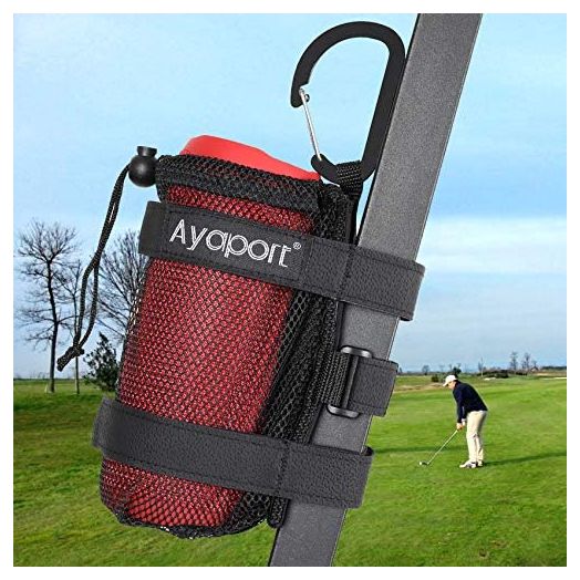 Ayaport Speaker Mount Holder Golf Cart Speaker Strap Fits Most Portable Sound Bar Round Cylindrical Speakers Radio, Golf Cart Accessories Applicable to Railing, Frame, Bike Handlebar (Small)