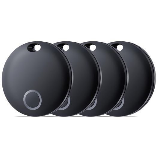 Reyke Smart Tag, Bluetooth Luggage Tracker. Works with Apple Find My (iOS Only), Item Locator for Key, Luggage, Backpack, Wallet, IP67 Waterproof, 4 Pack