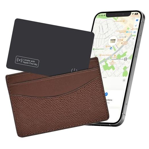 Reyke Wallet Tracker Card, Wireless Charging Wallet Finder. Works with Apple Find My (iOS Only), Item Tracker for Wallet, Luggage Tags, Phone, Passports and More